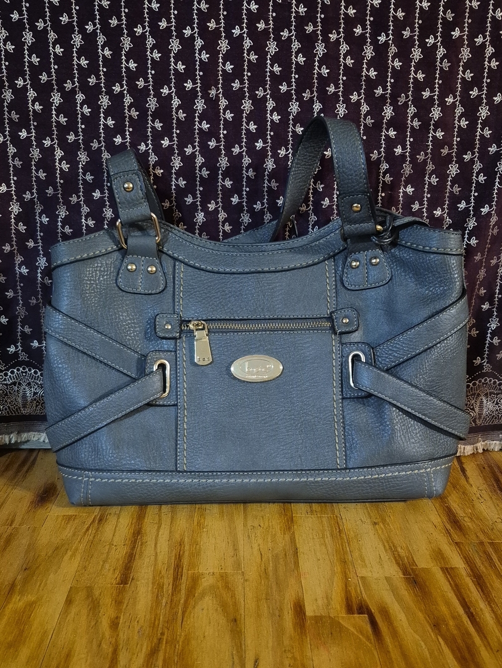 boc Slate Blue Structured Shoulder Tote